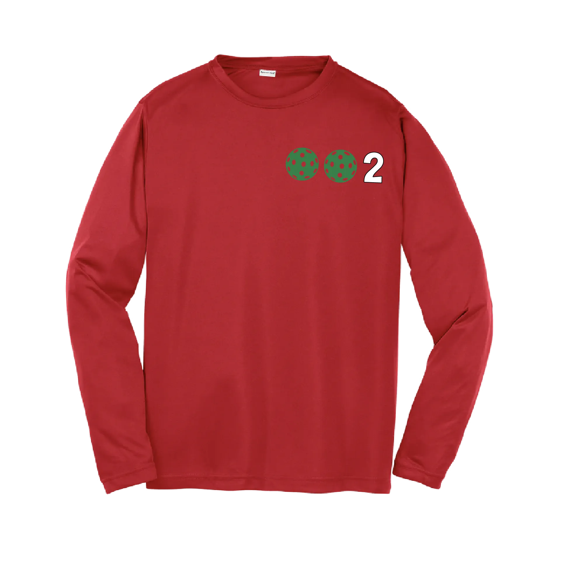 002 Pickleball (Colors Yellow Green White) | Youth Long Sleeve Pickleball Shirts | 100% Polyester