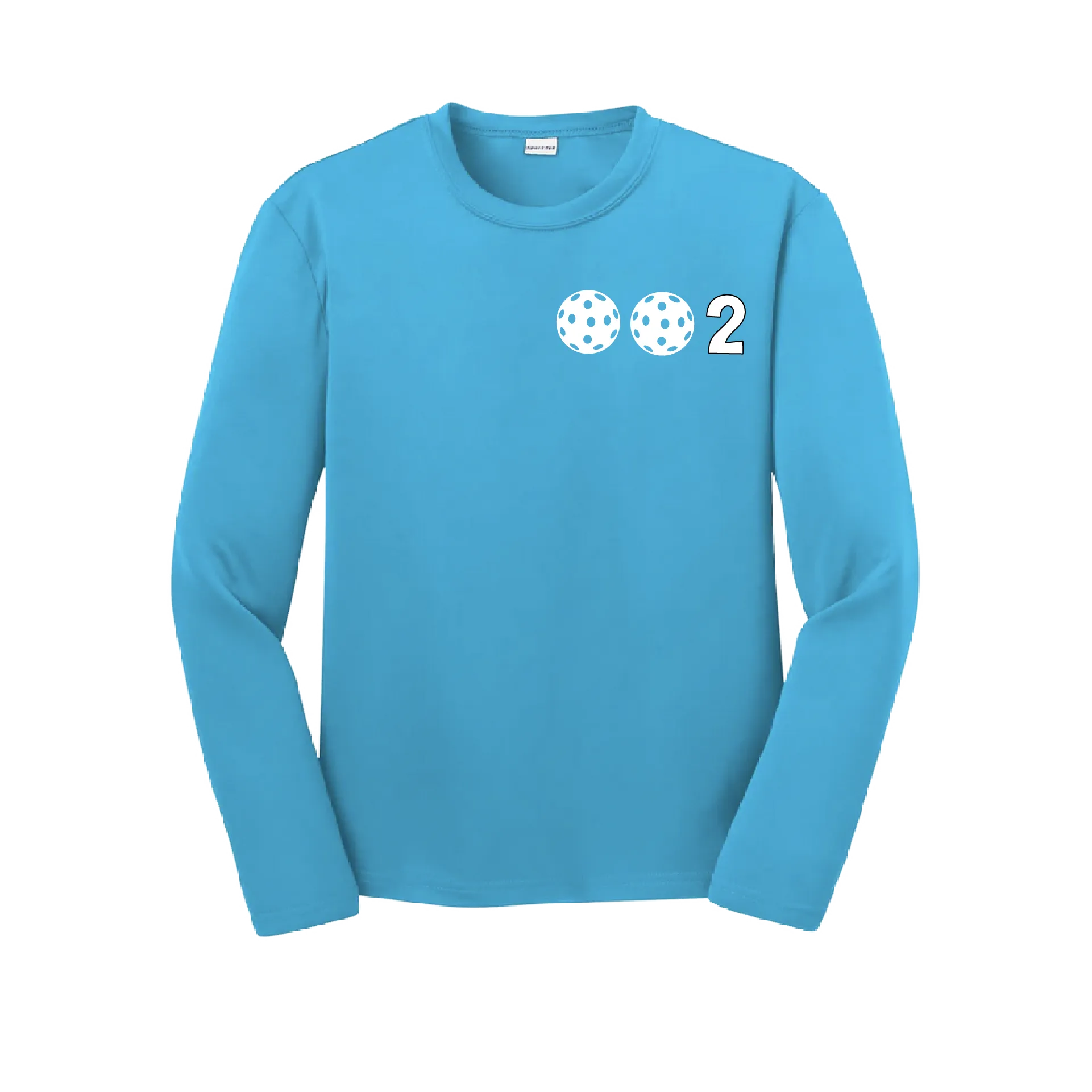 002 Pickleball (Colors Yellow Green White) | Youth Long Sleeve Pickleball Shirts | 100% Polyester
