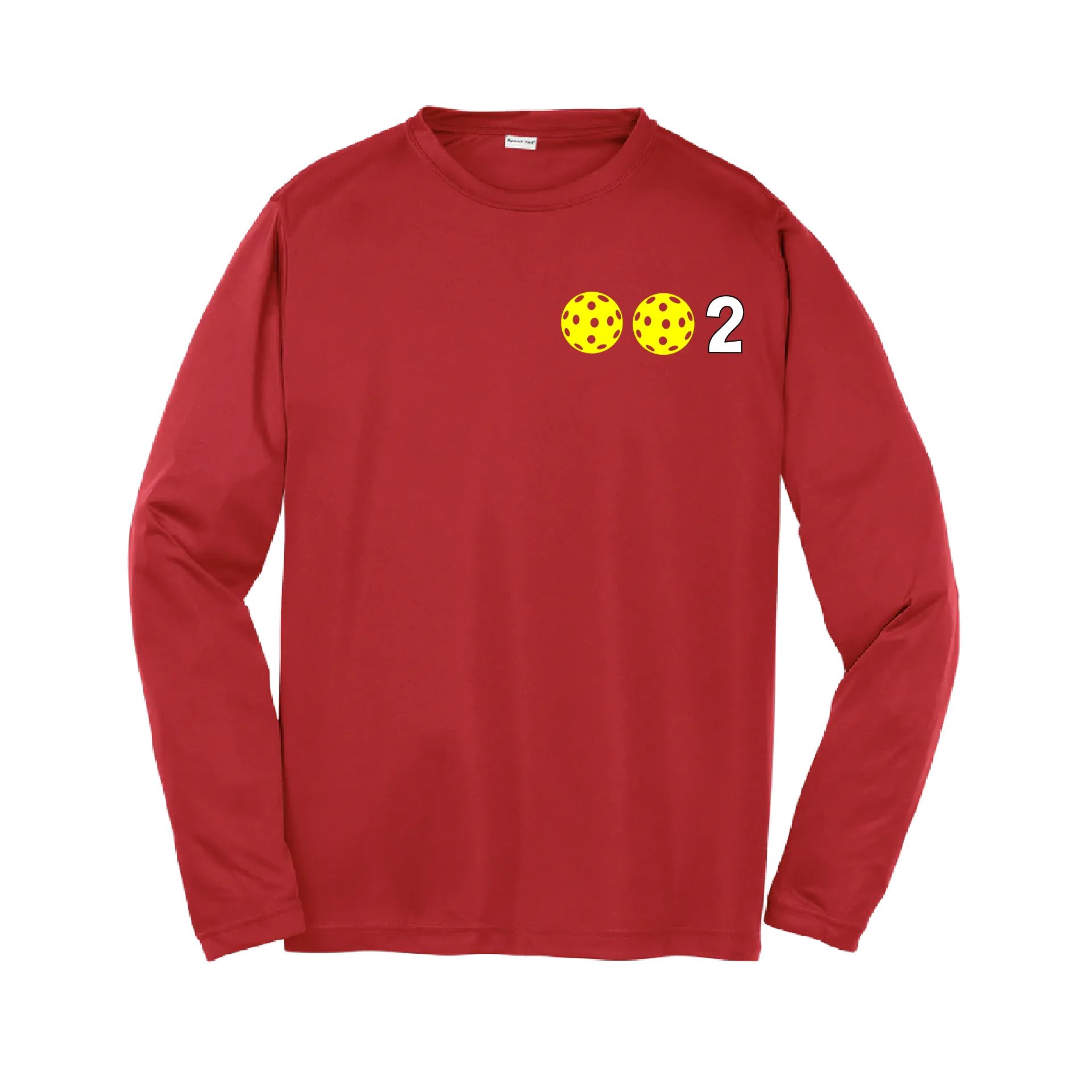 002 Pickleball (Colors Yellow Green White) | Youth Long Sleeve Pickleball Shirts | 100% Polyester