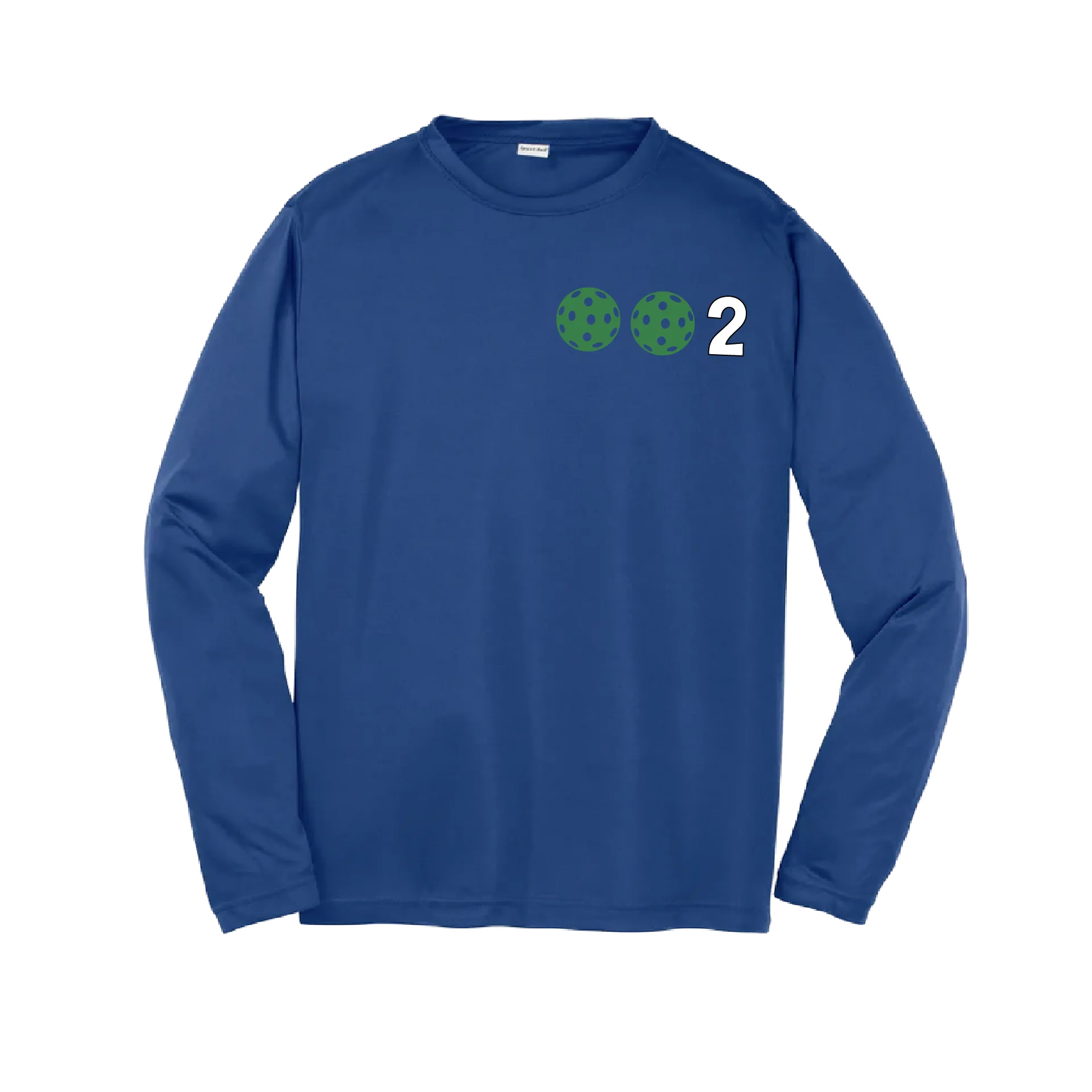 002 Pickleball (Colors Yellow Green White) | Youth Long Sleeve Pickleball Shirts | 100% Polyester