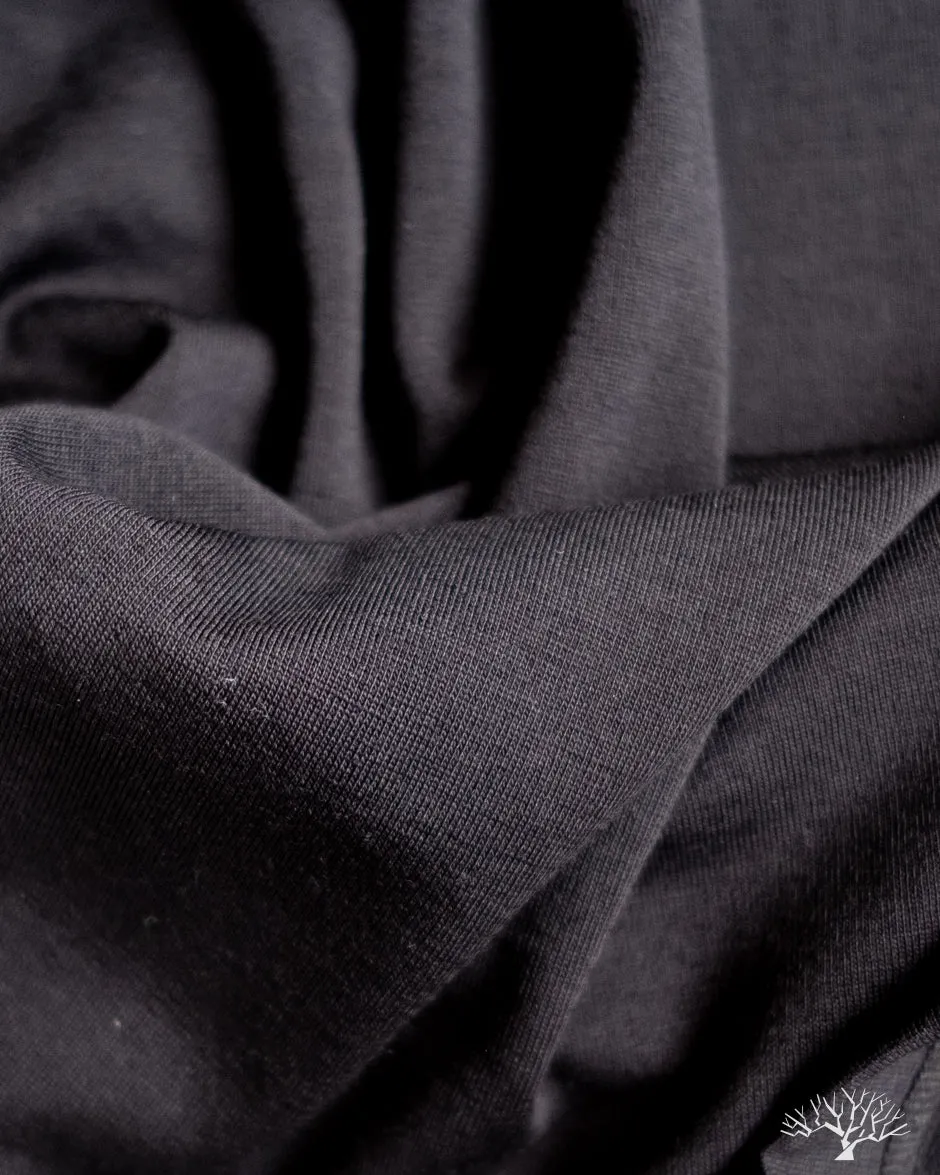 2W15 Merino Wool Loopwheel Tee - Black