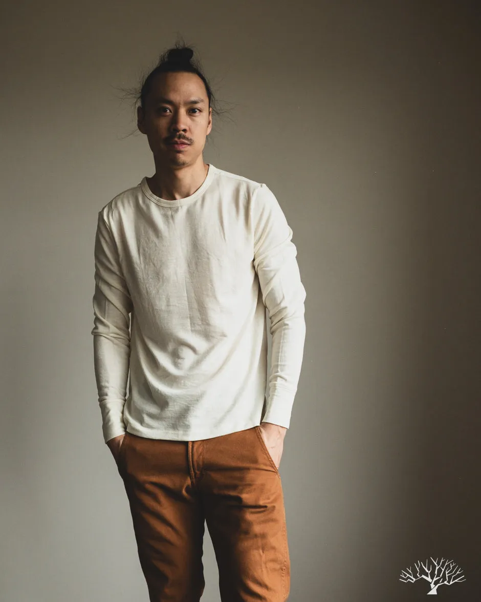 2W15LS Merino Wool Long-Sleeve Crew Neck Tee - Nature