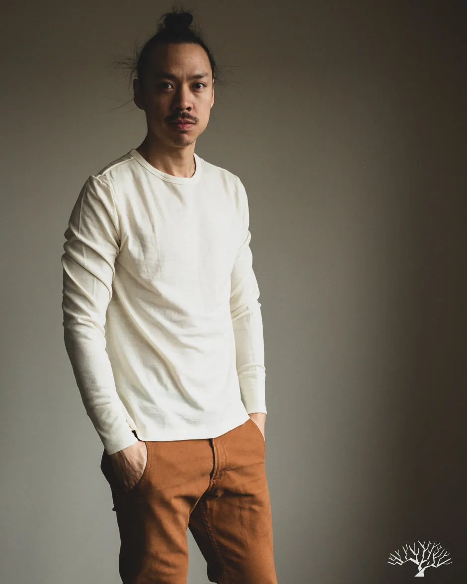2W15LS Merino Wool Long-Sleeve Crew Neck Tee - Nature