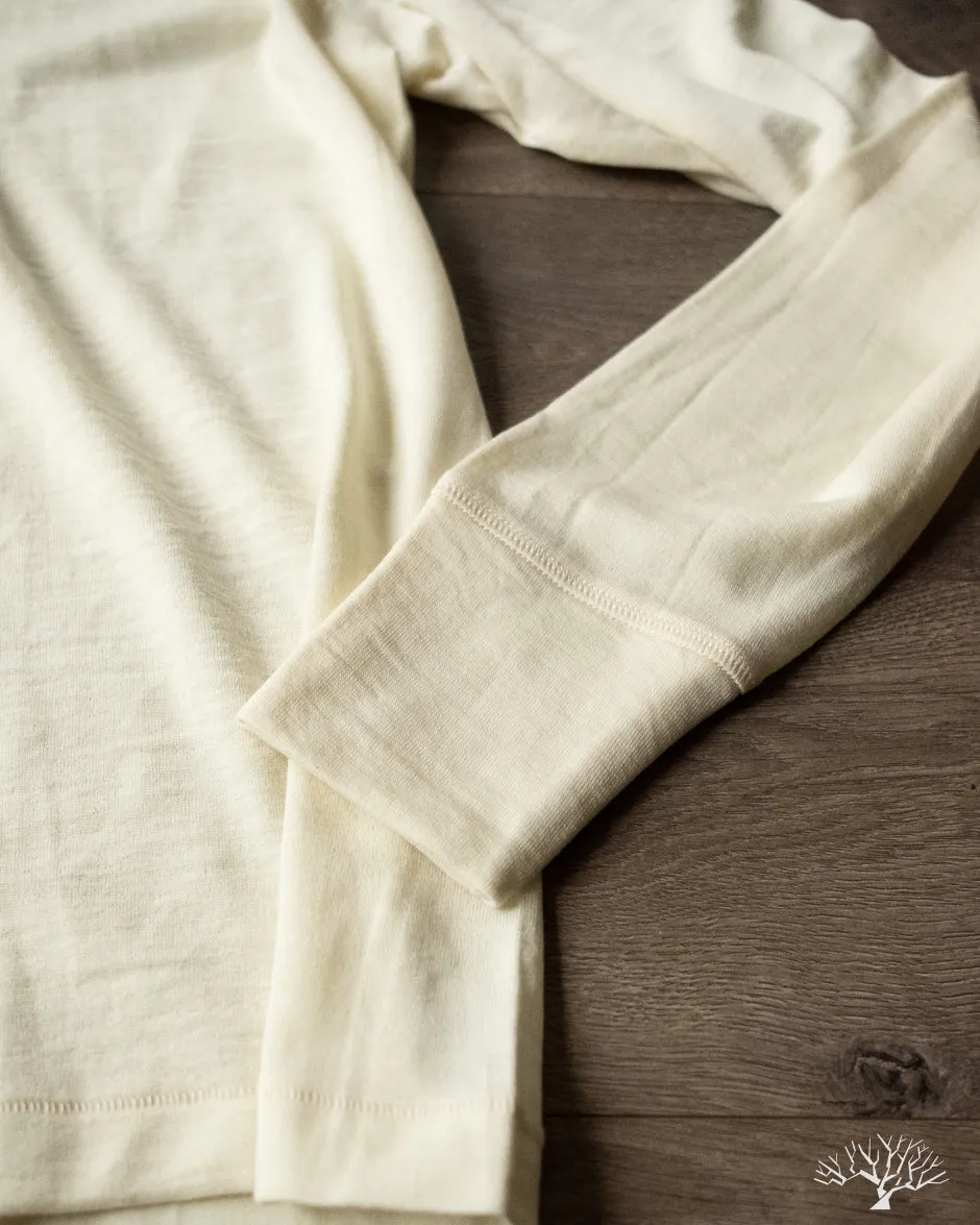 2W15LS Merino Wool Long-Sleeve Crew Neck Tee - Nature