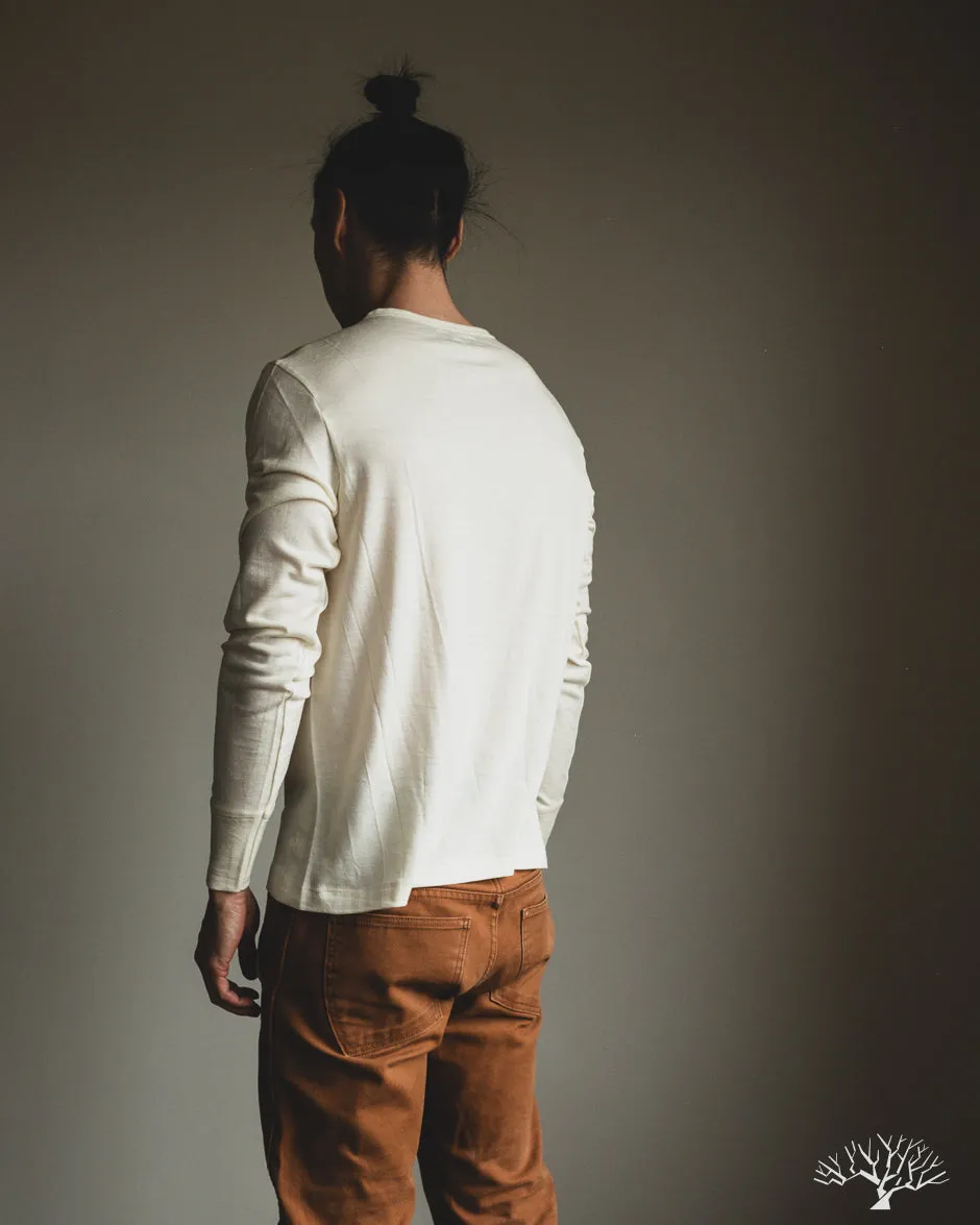 2W15LS Merino Wool Long-Sleeve Crew Neck Tee - Nature