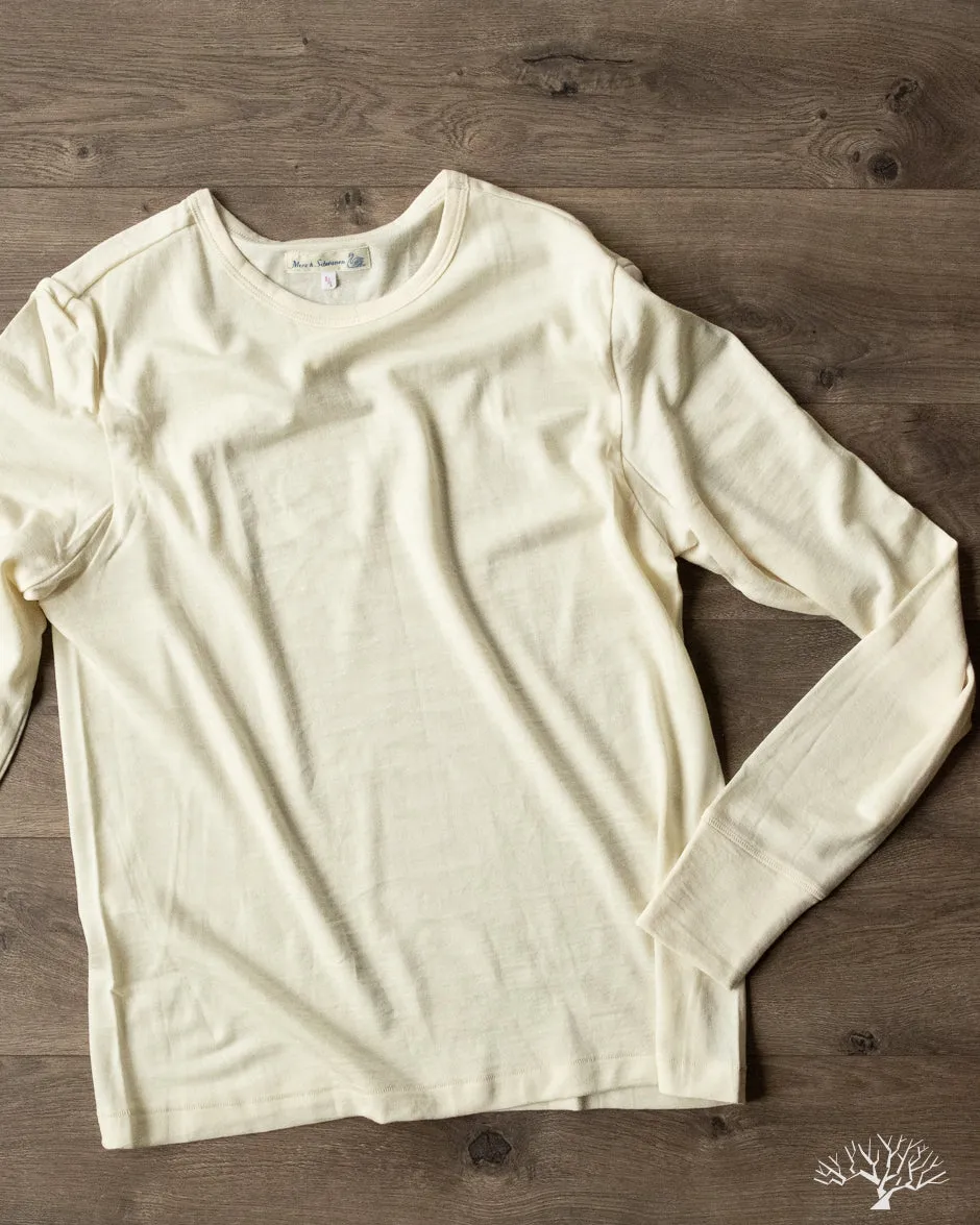 2W15LS Merino Wool Long-Sleeve Crew Neck Tee - Nature