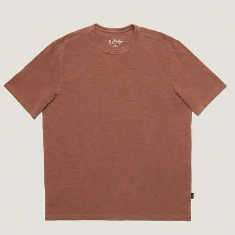 34 HERITAGE Slub Crew Neck T-Shirt (Cinnamon)