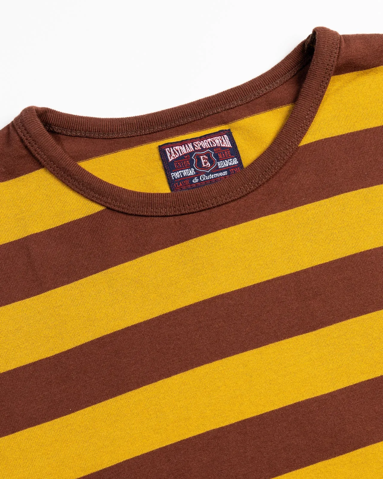 40's Biker Hoop Tee - Mustard & Eggplant