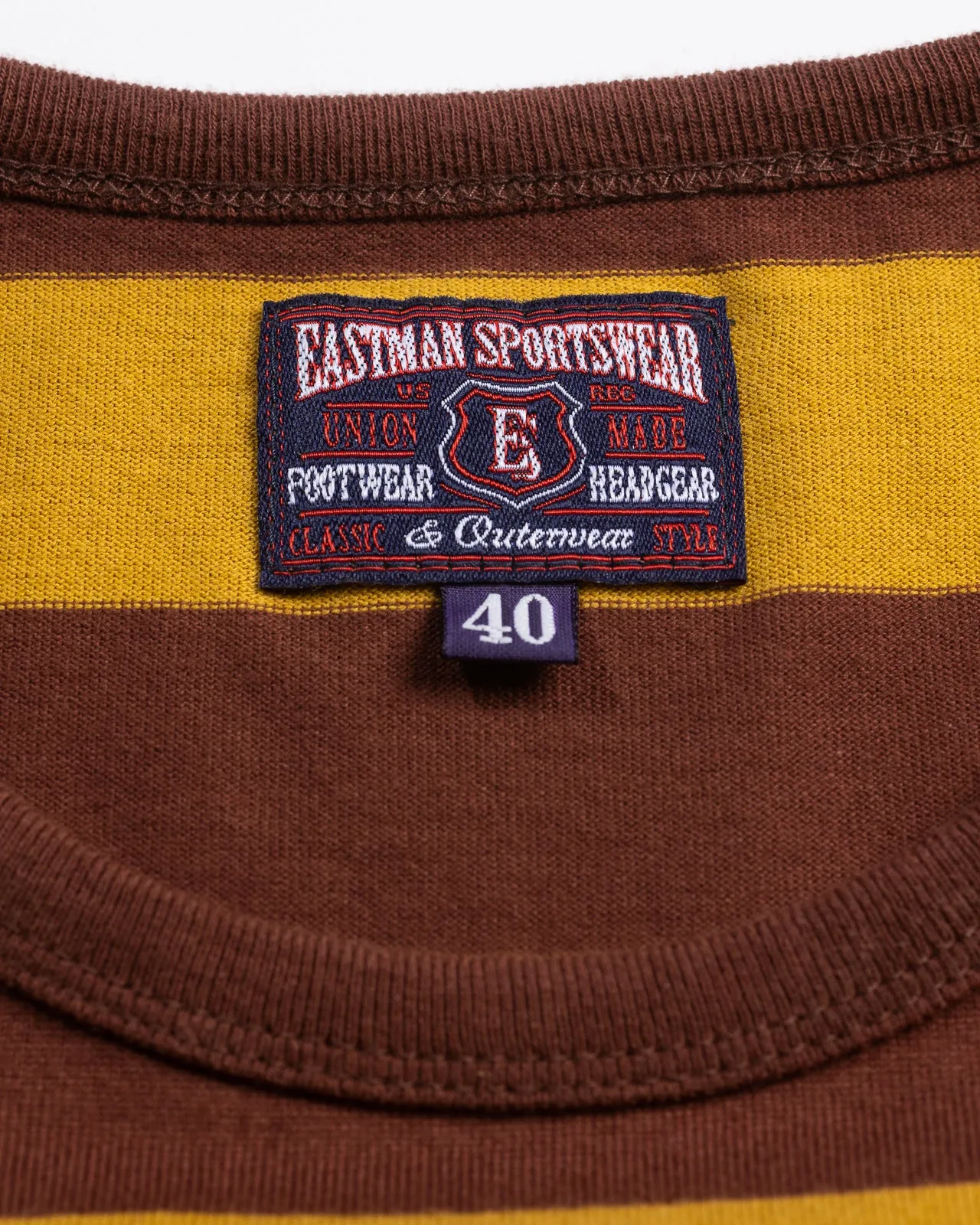 40's Biker Hoop Tee - Mustard & Eggplant