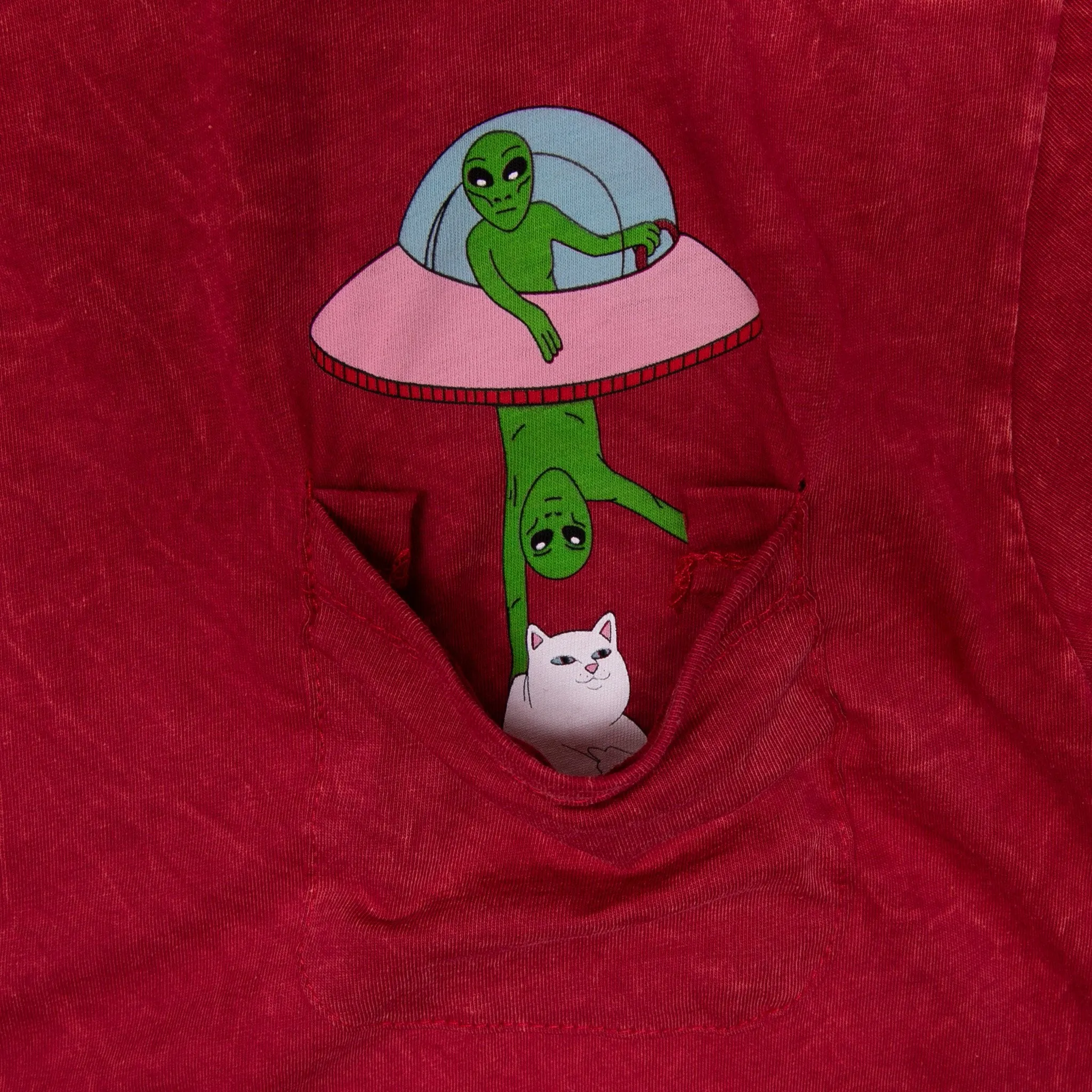 Abduction Tee (Red Mineral Wash)