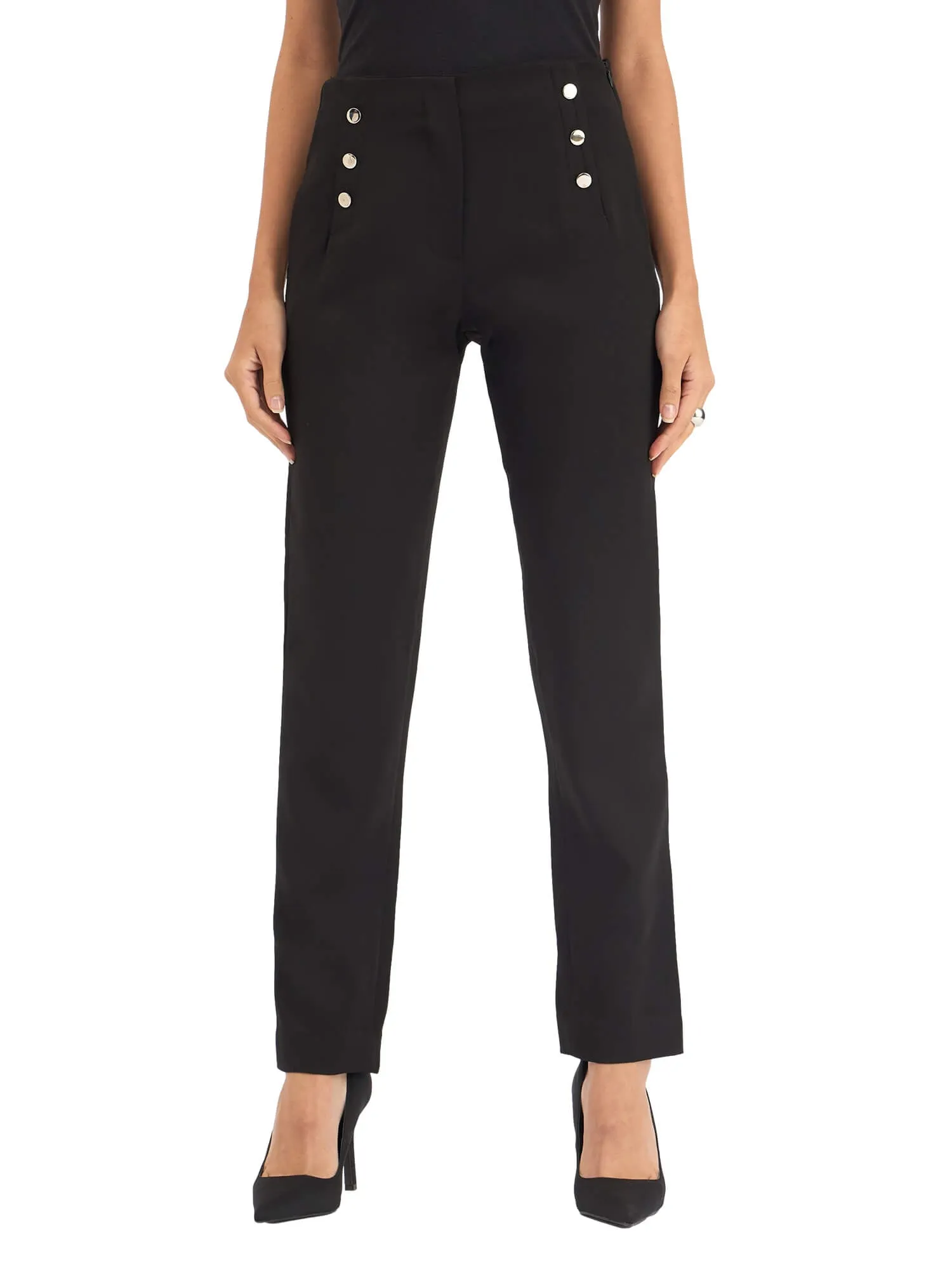 Adamant Embellished Slim Pants - Black