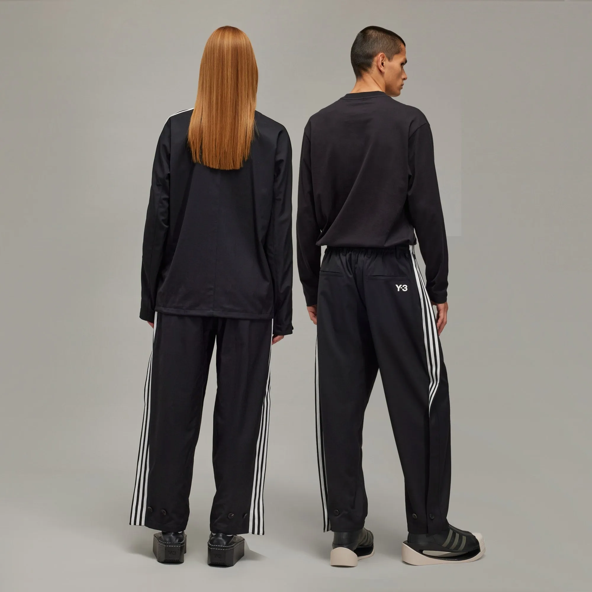 adidas Y-3 Refined Wool 3-Stripes Track Pants Black