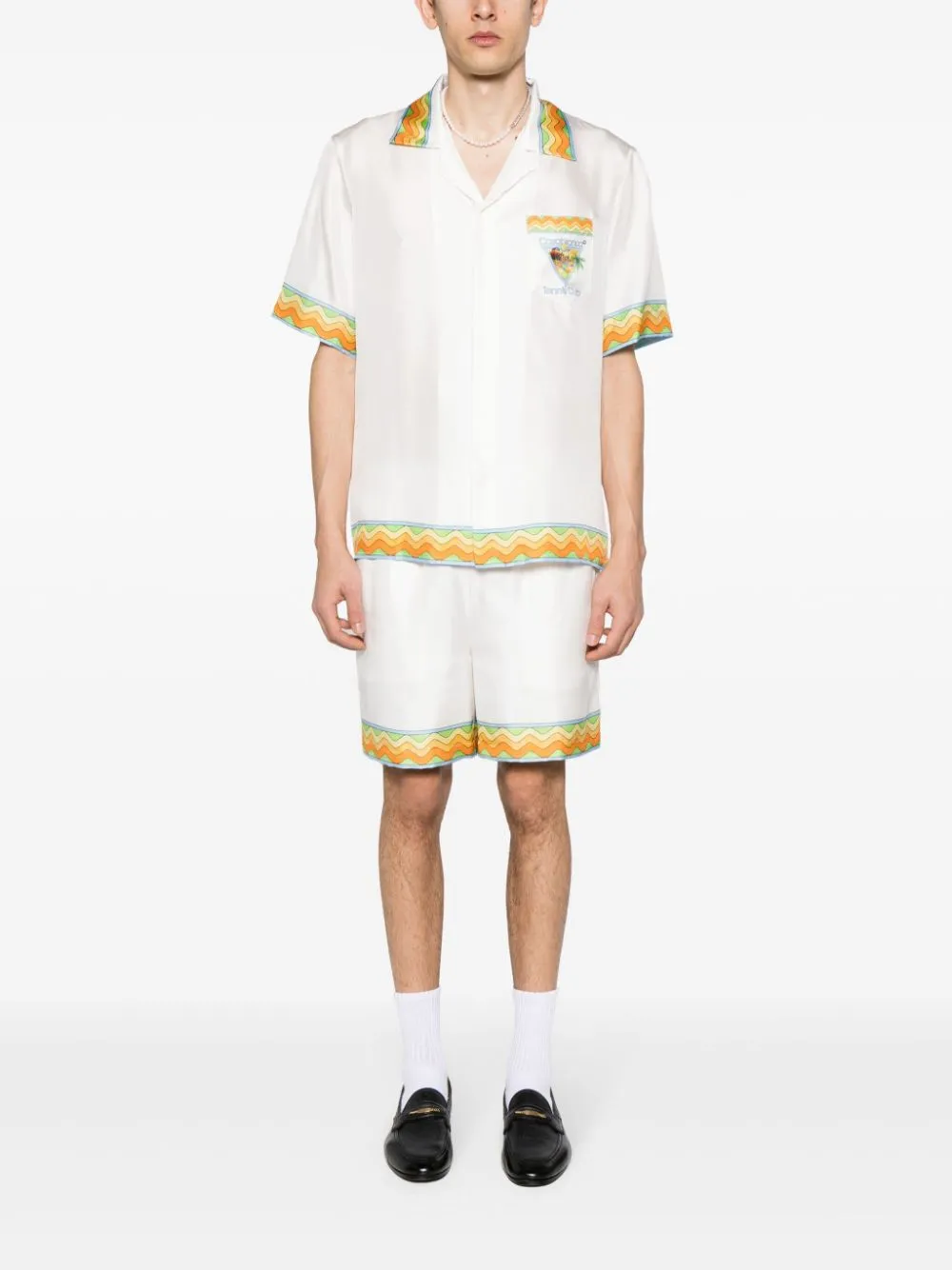 Afro Cubism silk shorts