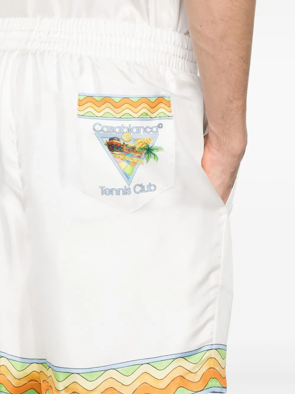 Afro Cubism silk shorts