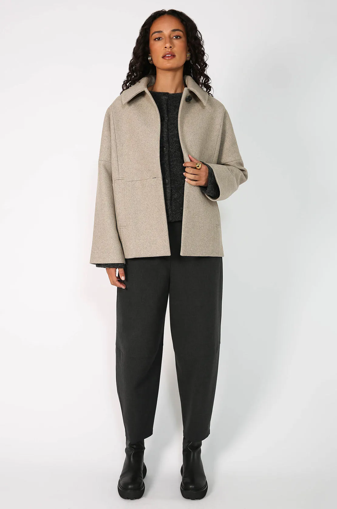ahead tailored pant / charcoal marle