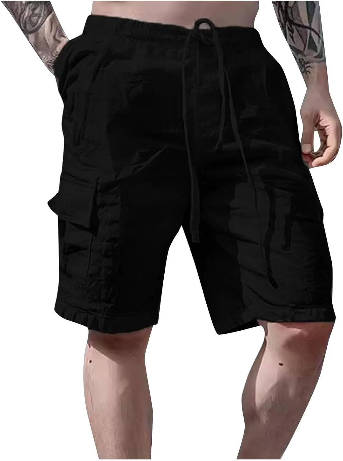 Alalaso Men Shorts Casual Men's Shorts with Deep Pockets Loose Fit Casual Shorts for Running Workout Training Basketball