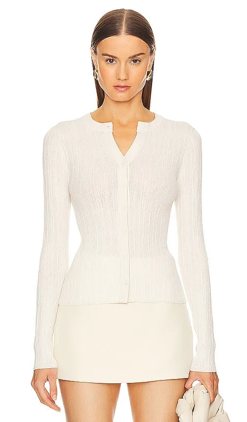 A.L.C. Fisher Cardigan Top in White