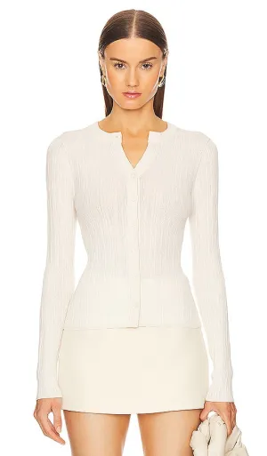 A.L.C. Fisher Cardigan Top in White