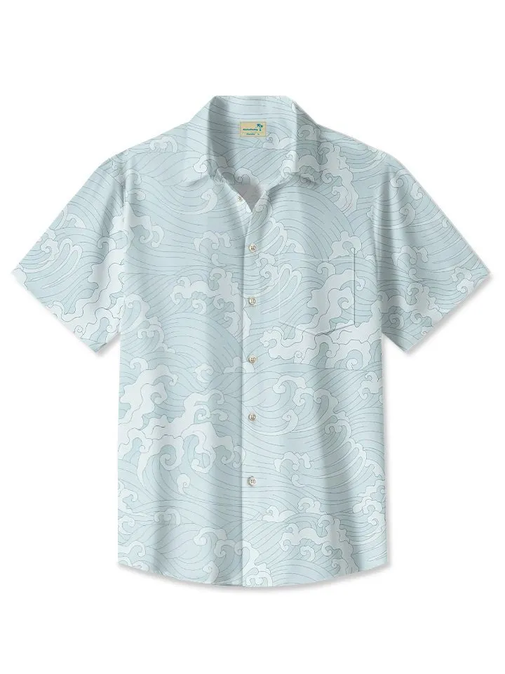 Alohadaddy Summer Waves Fresh Beach Vacation Casual Shirt