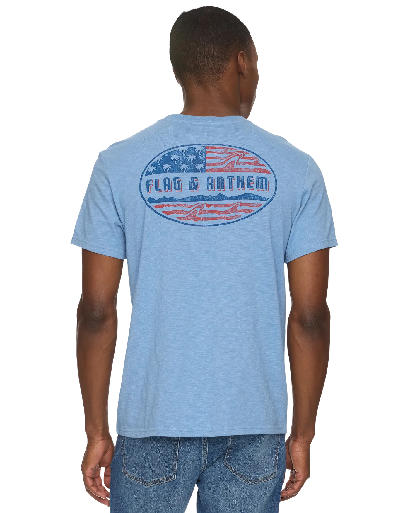 AMERICANA PALM FLAG SLUB TEE