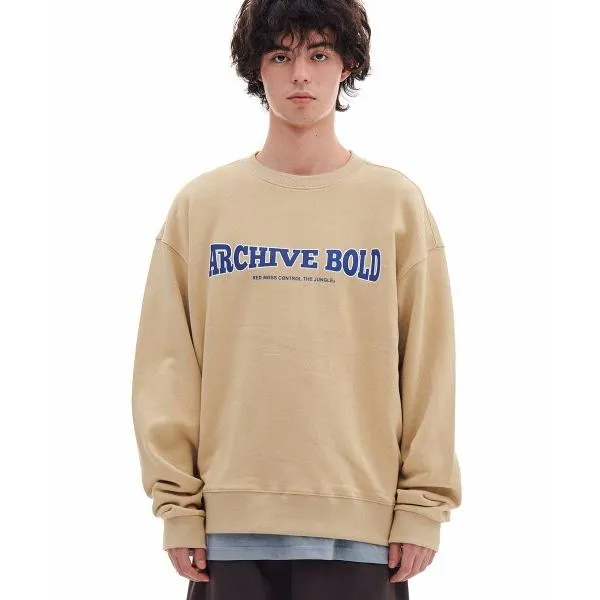 ARCHIVE BOLD (アーカイブボールド)　AB FANWISE SWEAT SHIRTS (BEIGE)