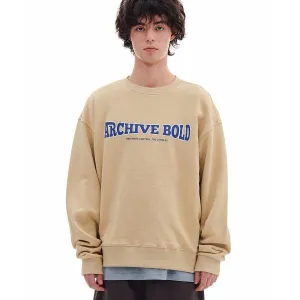 ARCHIVE BOLD (アーカイブボールド)　AB FANWISE SWEAT SHIRTS (BEIGE)