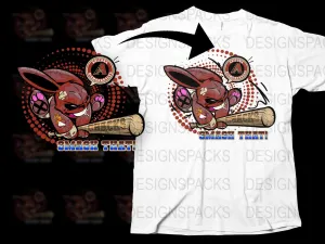 Arizona Diamondbacks Fierce Bunny Baseball Fan Png Digital Download