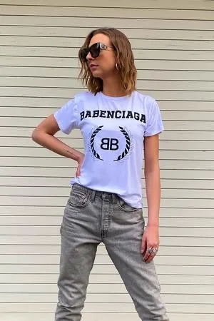 Babenciaga White Bowie Tee