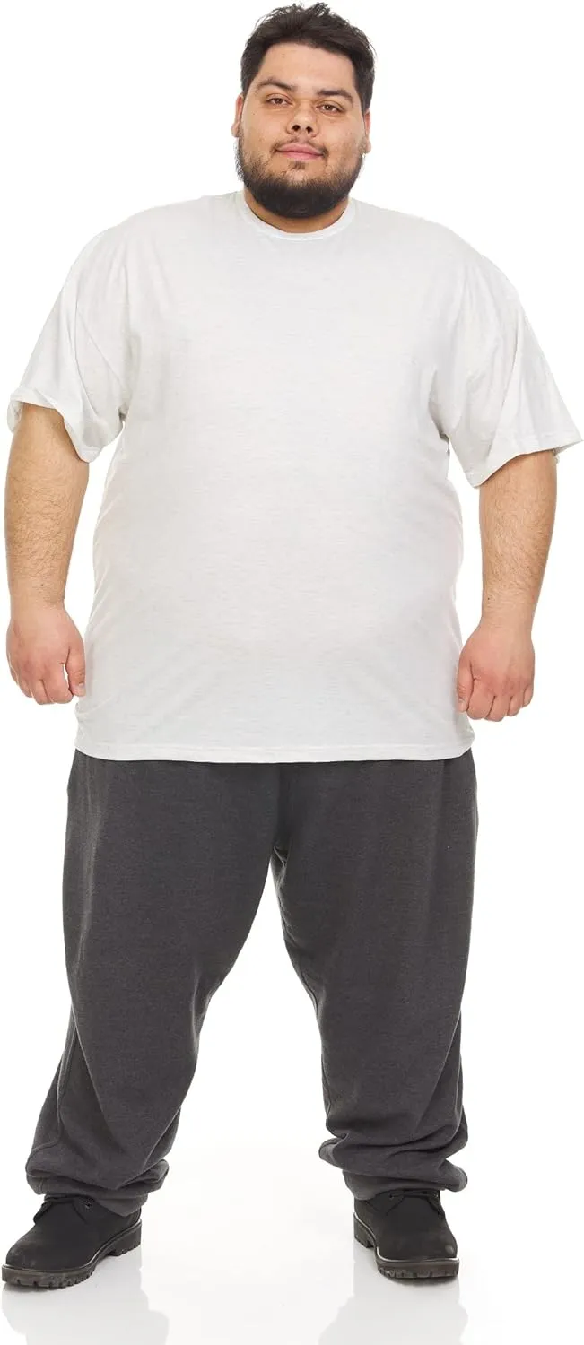 BILLIONHATS T-Shirts - Size 7X - Plus Size Men's Solid Colors Cotton T-Shirts Short Sleeve Lightweight Big Tall Tees, Bulk