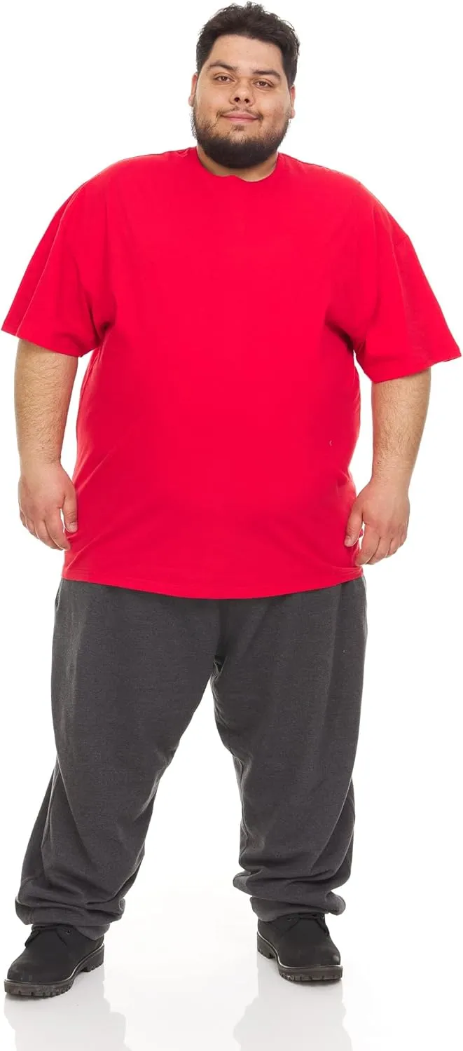 BILLIONHATS T-Shirts - Size 7X - Plus Size Men's Solid Colors Cotton T-Shirts Short Sleeve Lightweight Big Tall Tees, Bulk