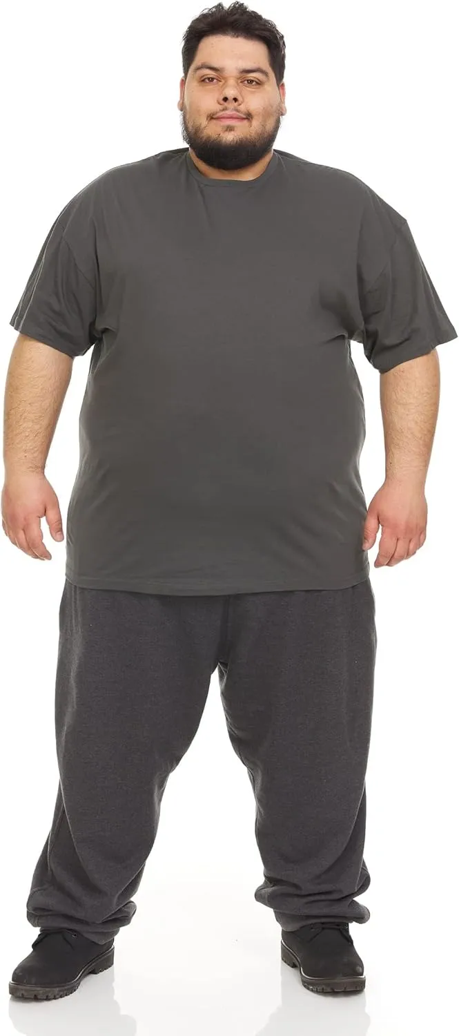 BILLIONHATS T-Shirts - Size 7X - Plus Size Men's Solid Colors Cotton T-Shirts Short Sleeve Lightweight Big Tall Tees, Bulk