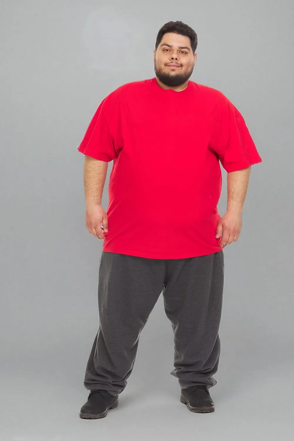 BILLIONHATS T-Shirts - Size 7X - Plus Size Men's Solid Colors Cotton T-Shirts Short Sleeve Lightweight Big Tall Tees, Bulk