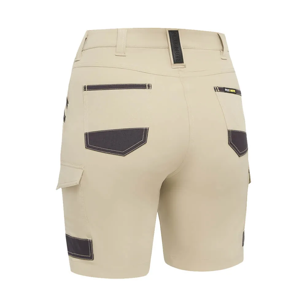 Bisley BSHL1332 Ladies Flex & Move Cargo Short Stone