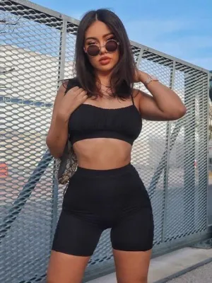 Black Active Wear Shorts