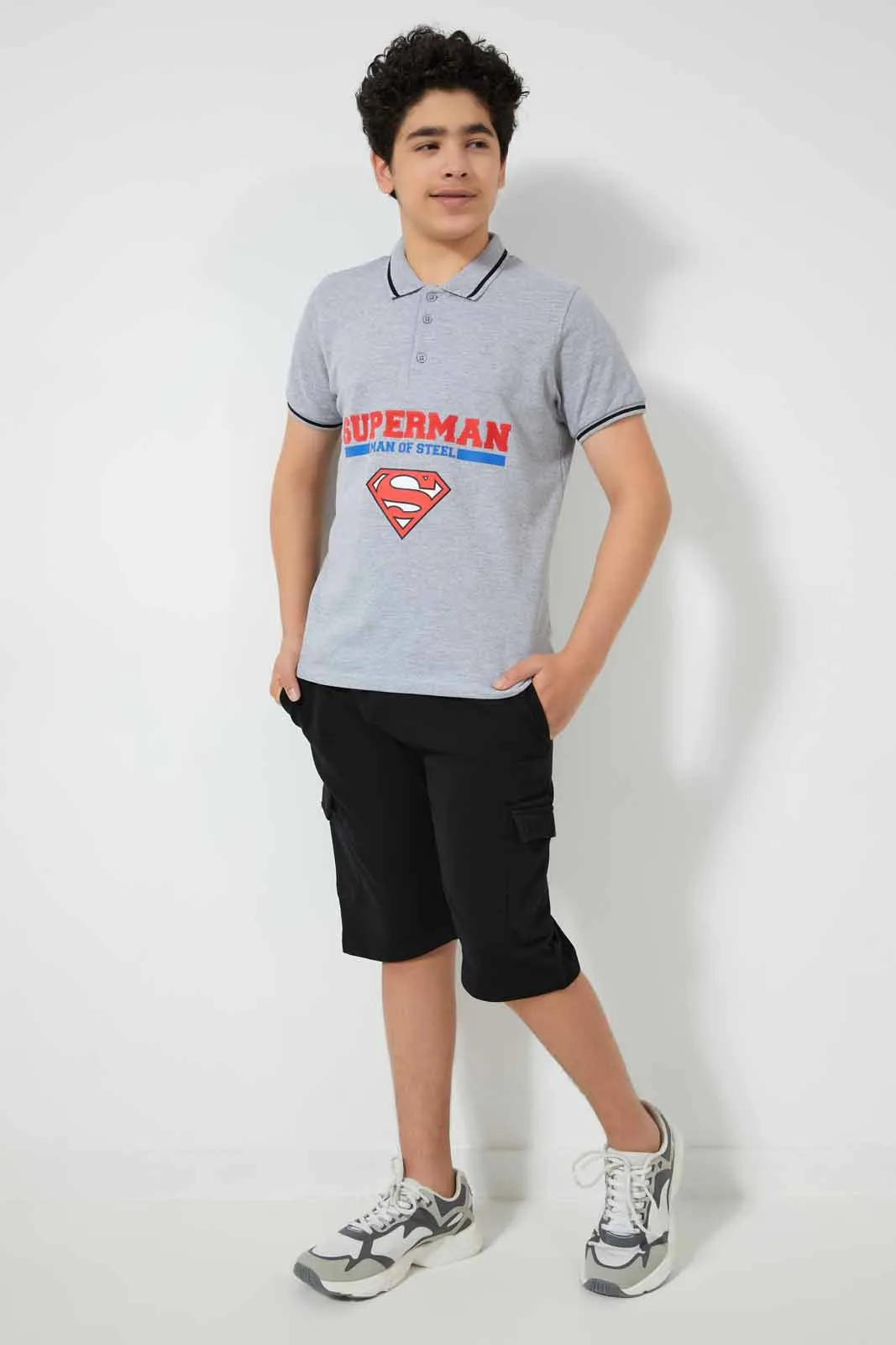 Black Side Pocket Active Short