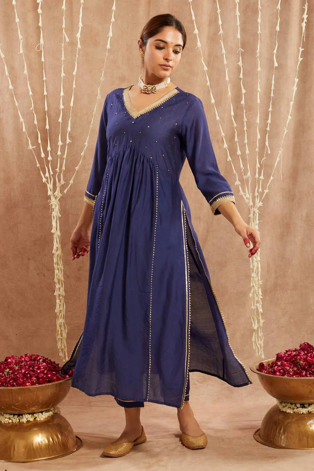 Blue Charm Kurta With Pants
