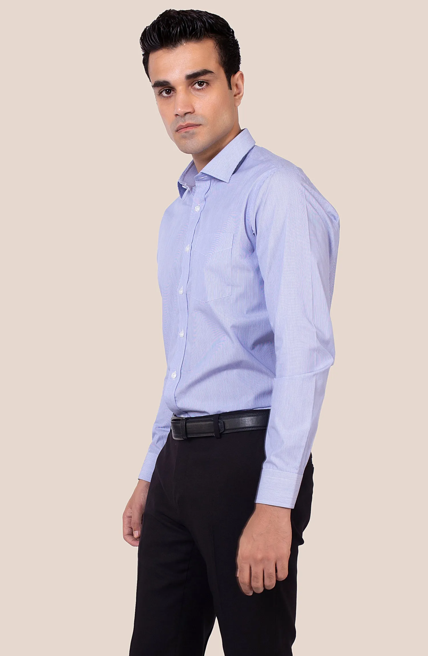 Blue Stripe Cotton Shirt