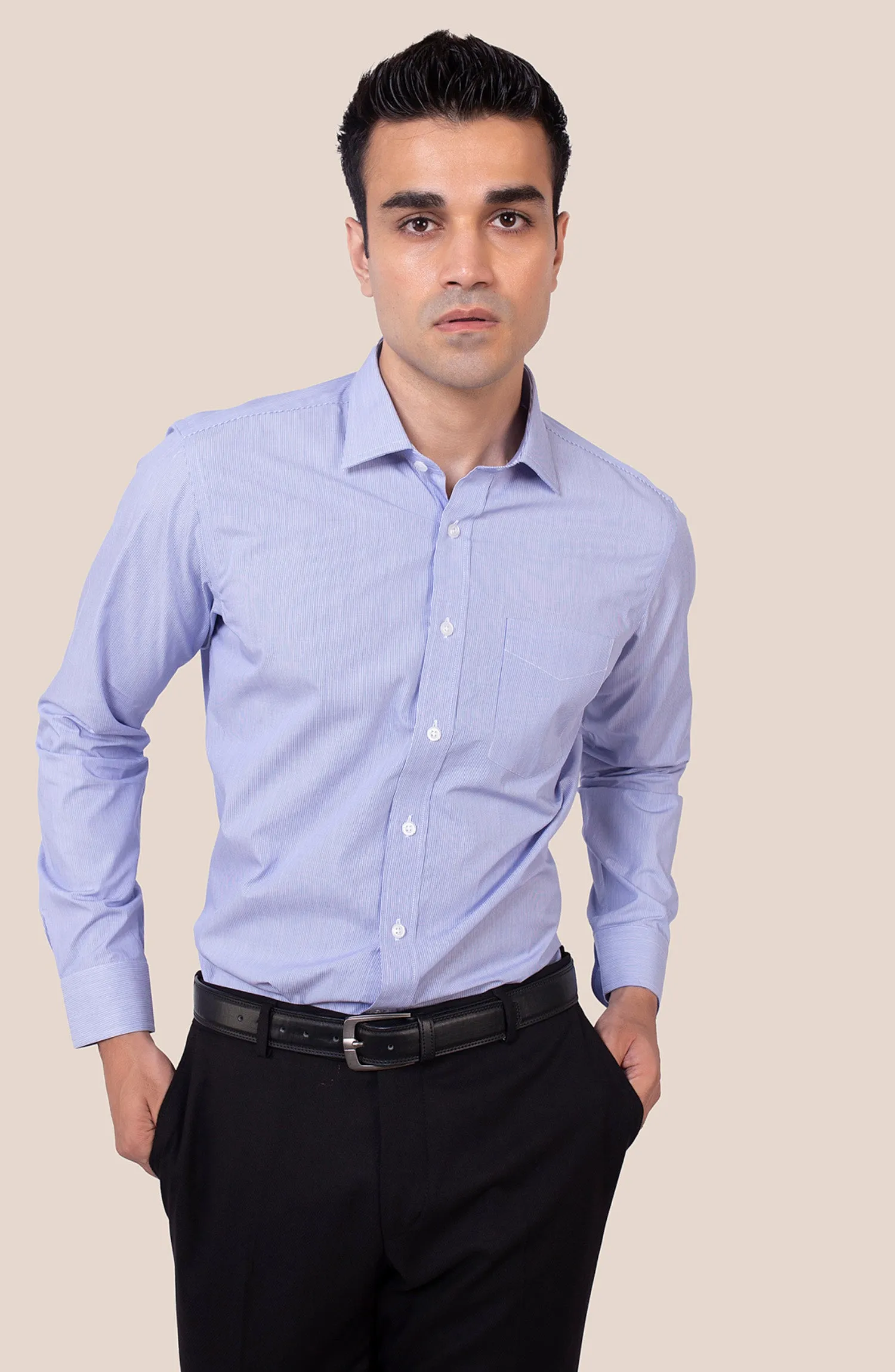 Blue Stripe Cotton Shirt