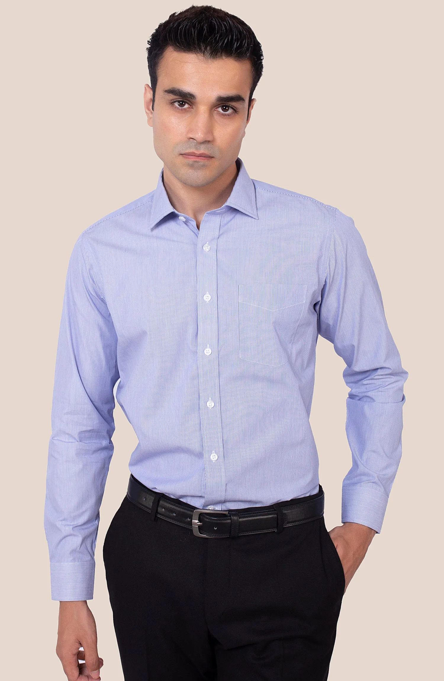 Blue Stripe Cotton Shirt
