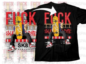 Bold Statement New York City Skateboarding Png Digital Download