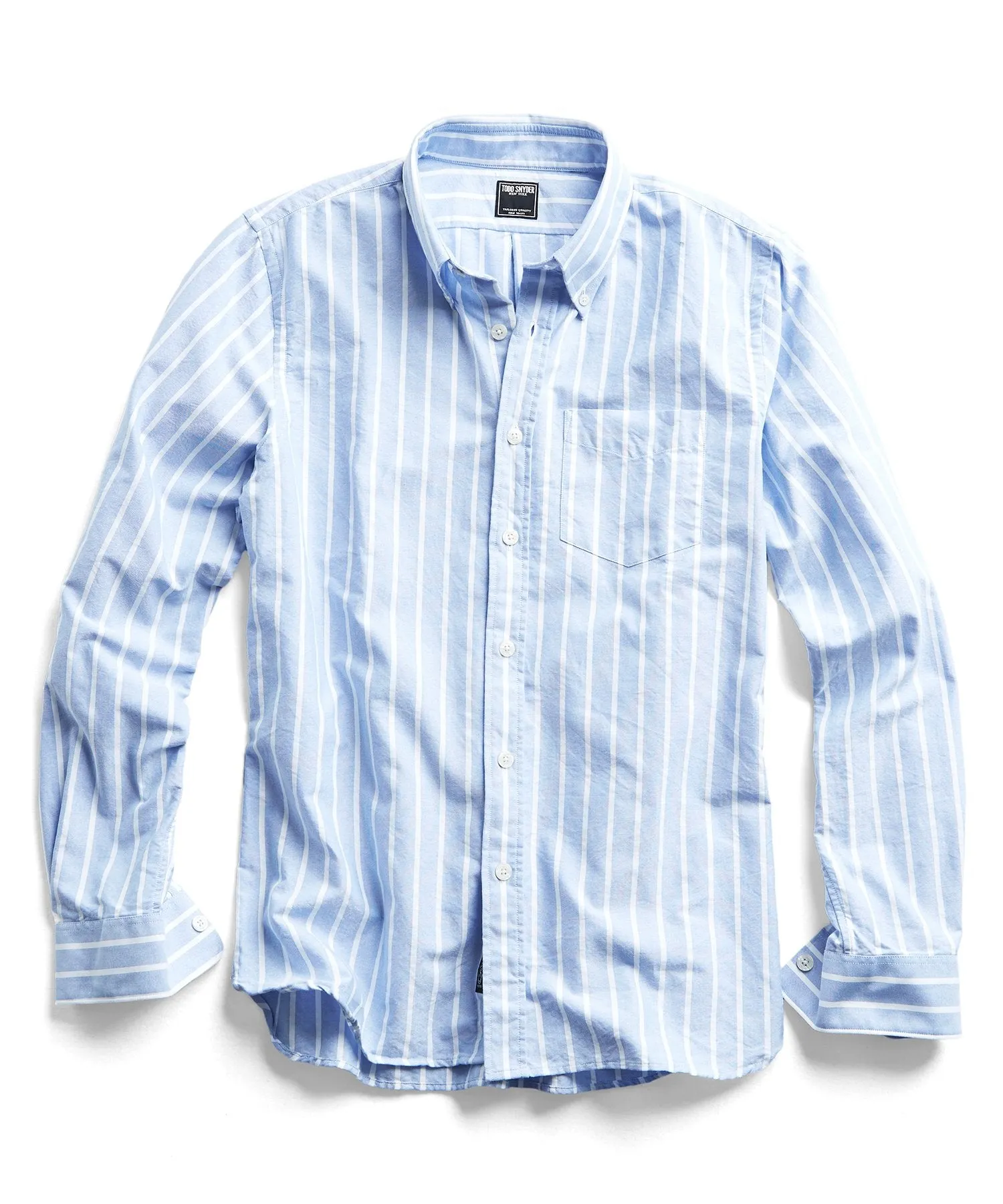 Bold Stripe Oxford Shirt in Light Blue