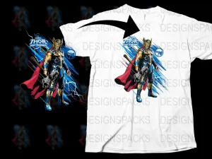 Bold Thor Love Thunder Artwork Png Digital Download