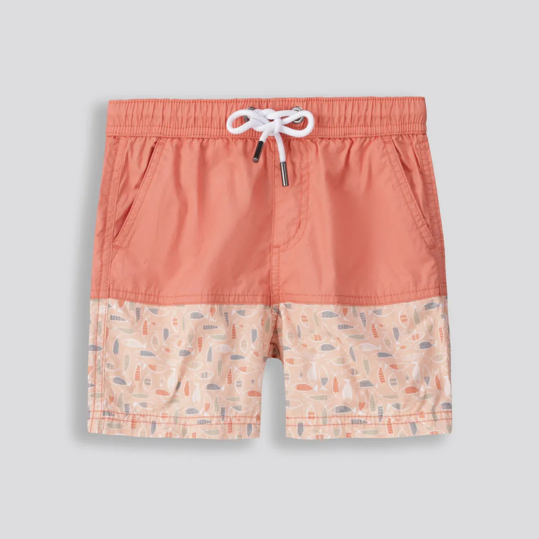 Boys Pool Shorts _ 153216 _ Orange