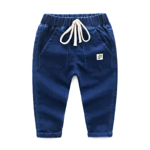 Boy's Soft Denim-cotton pants. Fall-Spring.