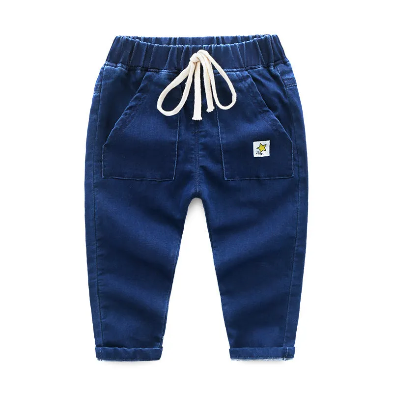 Boy's Soft Denim-cotton pants. Fall-Spring.