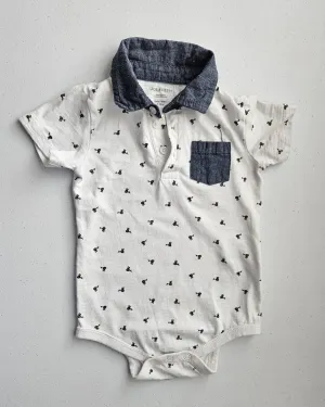 Bumble Bee Print, Polo T-Shirt Onesie, Joe Fresh, 6-12M, Kids 9 Month (6-9M)