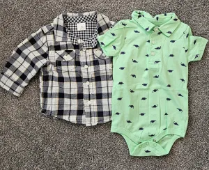 Bundle 3-6M Boys Collared Shirts, Kids 6 Month (3-6M)