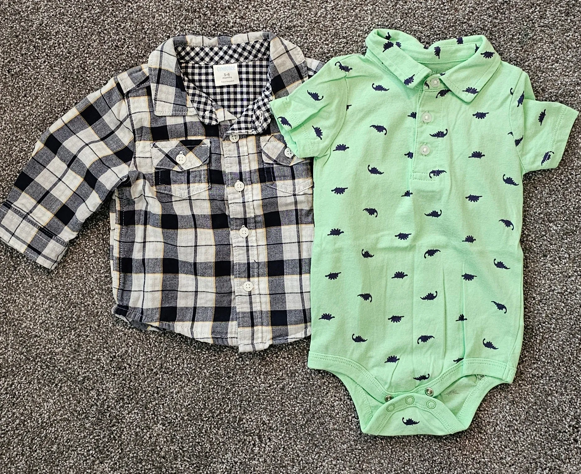 Bundle 3-6M Boys Collared Shirts, Kids 6 Month (3-6M)