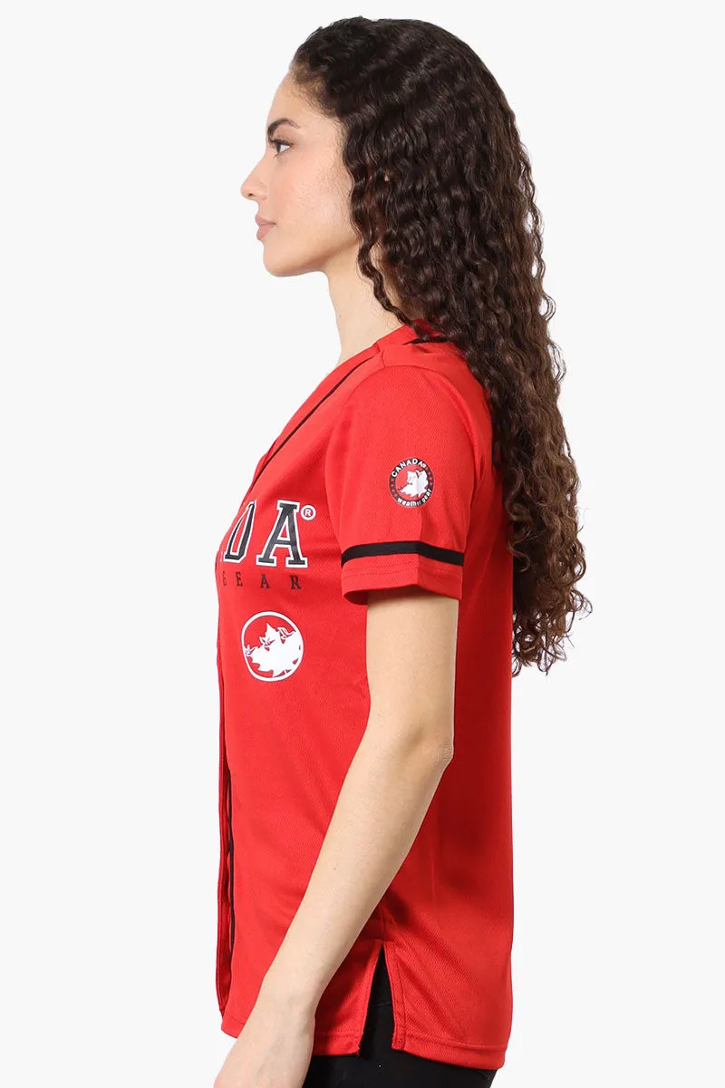 Canada Weather Gear Chest Logo Baseball Tee - Red