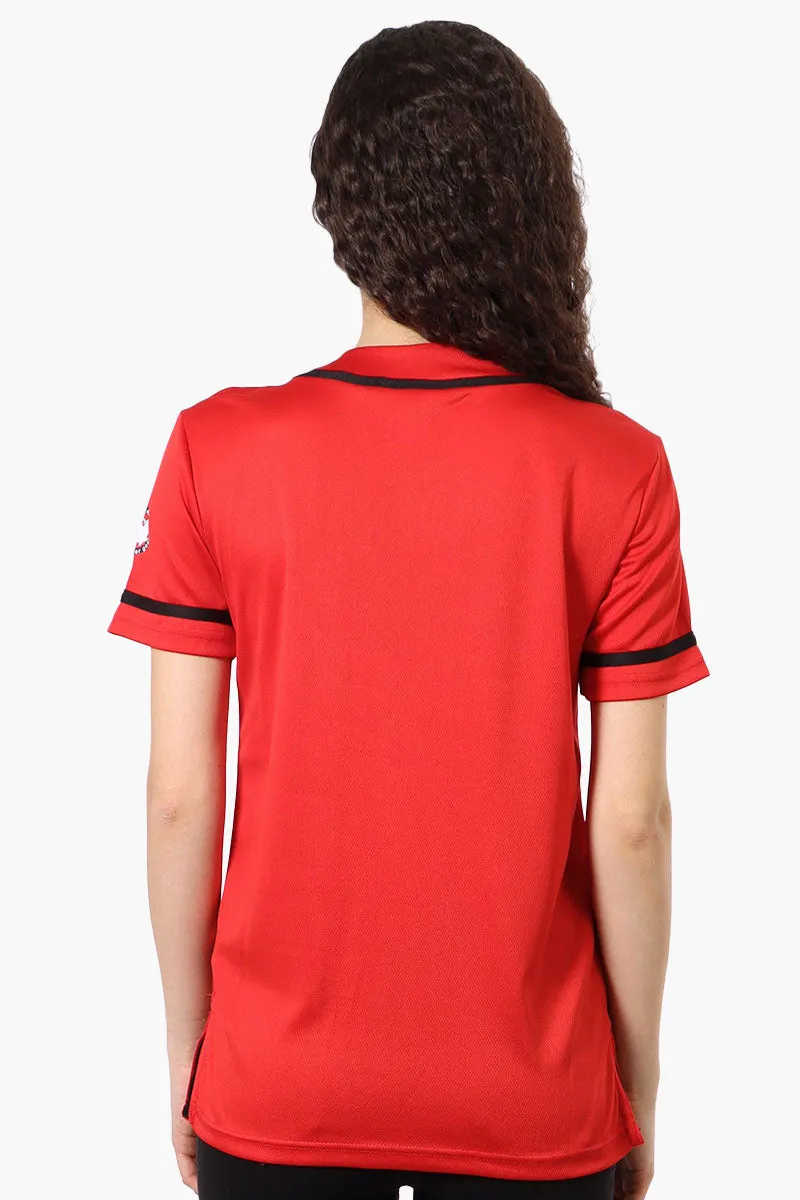 Canada Weather Gear Chest Logo Baseball Tee - Red